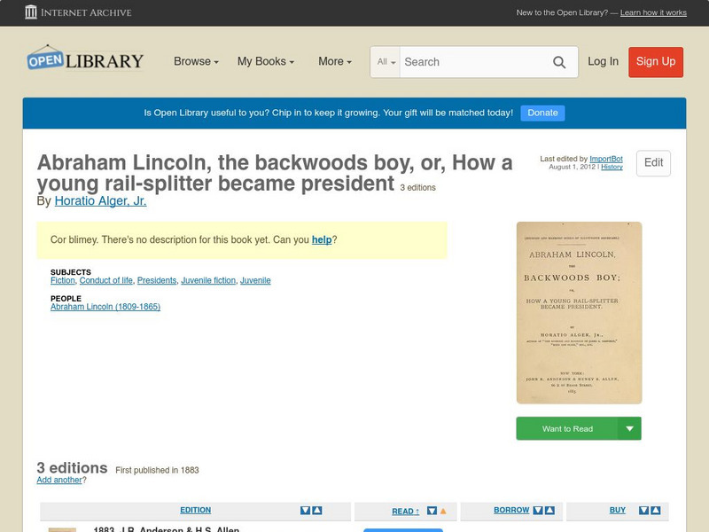 Open Library: Abraham Lincoln eBook Open Library: Abraham Lincoln eBook