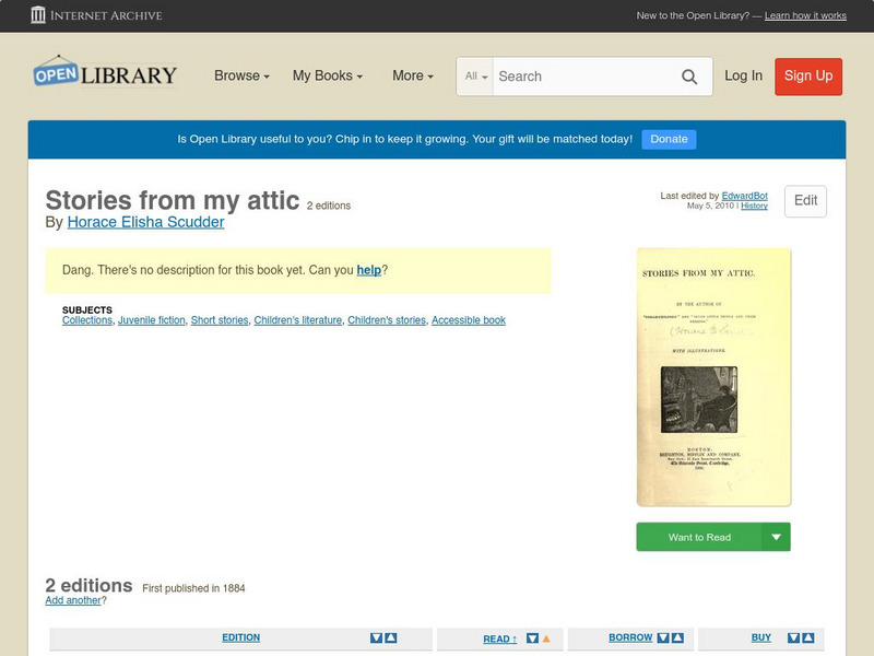 Open Library: Stories From My Attic eBook