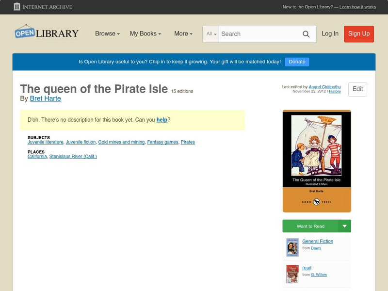 Open Library: The Queen of the Pirate Isle eBook Open Library: The Queen of the Pirate Isle eBook