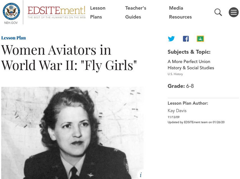 Neh: Edsit Ement: Women Aviators in World War Ii: "Fly Girls" Website Neh: Edsit Ement: Women Aviators in World War Ii: "Fly Girls" Website
