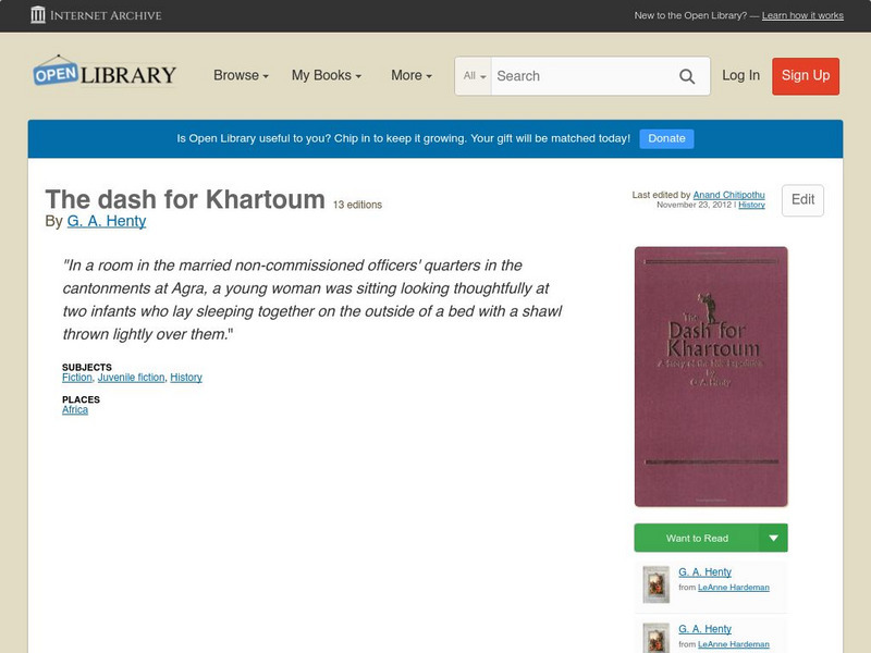 Open Library: The Dash for Khartoum eBook Open Library: The Dash for Khartoum eBook