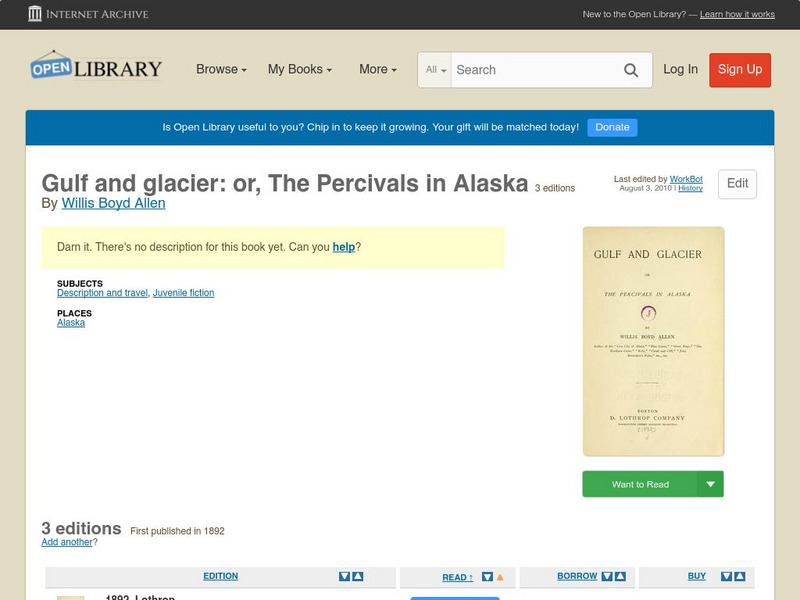 Open Library: Gulf and Glacier: Or, the Percivals in Alaska eBook Open Library: Gulf and Glacier: Or, the Percivals in Alaska eBook