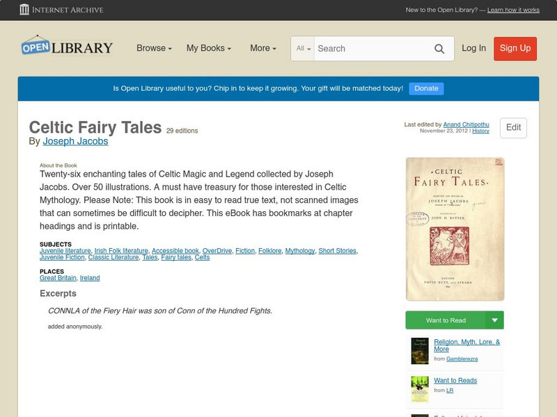 Open Library: Celtic Fairy Tales eBook Open Library: Celtic Fairy Tales eBook