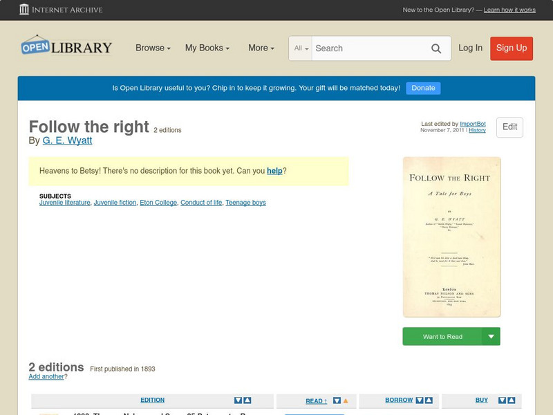 Open Library: Follow the Right eBook