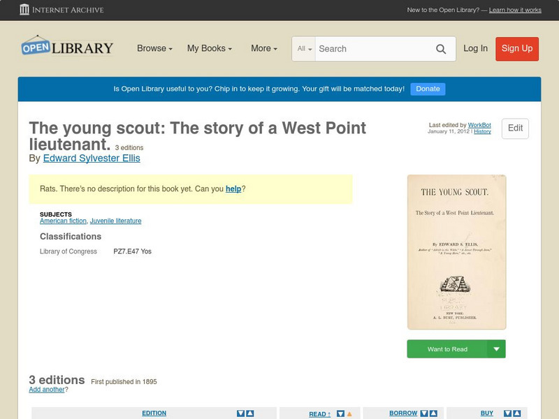 Open Library: The Young Scout: The Story of a West Point Lieutenant. eBook Open Library: The Young Scout: The Story of a West Point Lieutenant. eBook