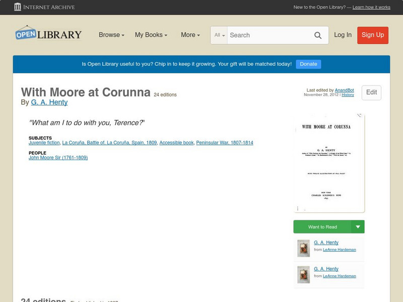 Open Library: With Moore at Corunna eBook Open Library: With Moore at Corunna eBook