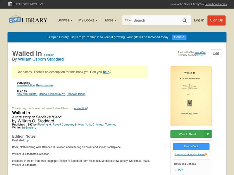 Open Library: Walled In eBook Open Library: Walled In eBook