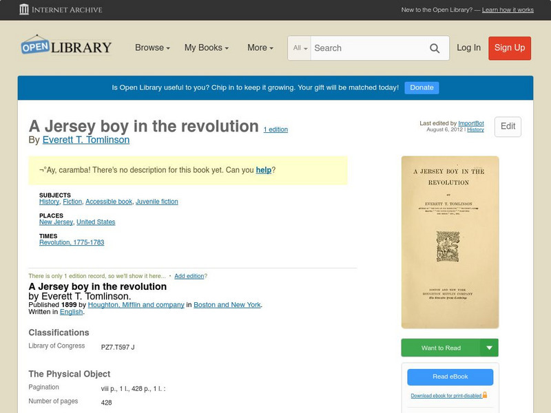 Open Library: A Jersey Boy in the Revolution eBook Open Library: A Jersey Boy in the Revolution eBook