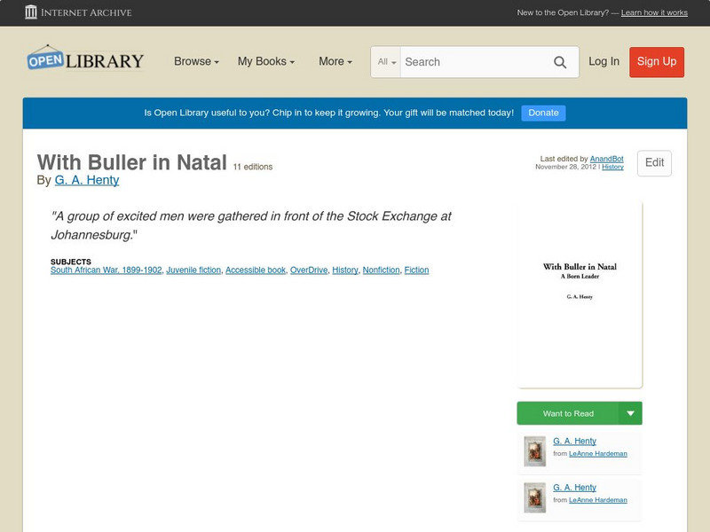 Open Library: With Buller in Natal eBook Open Library: With Buller in Natal eBook