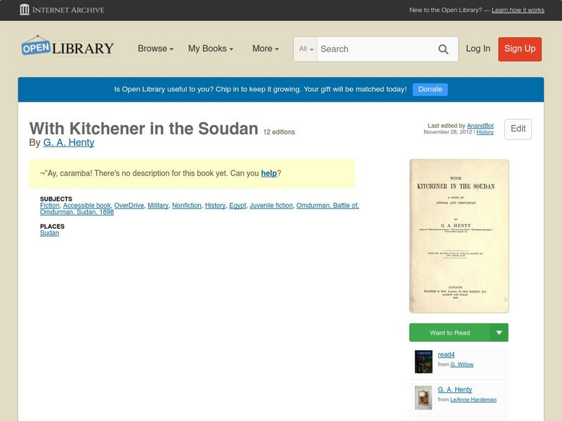 Open Library: With Kitchener in the Soudan eBook Open Library: With Kitchener in the Soudan eBook