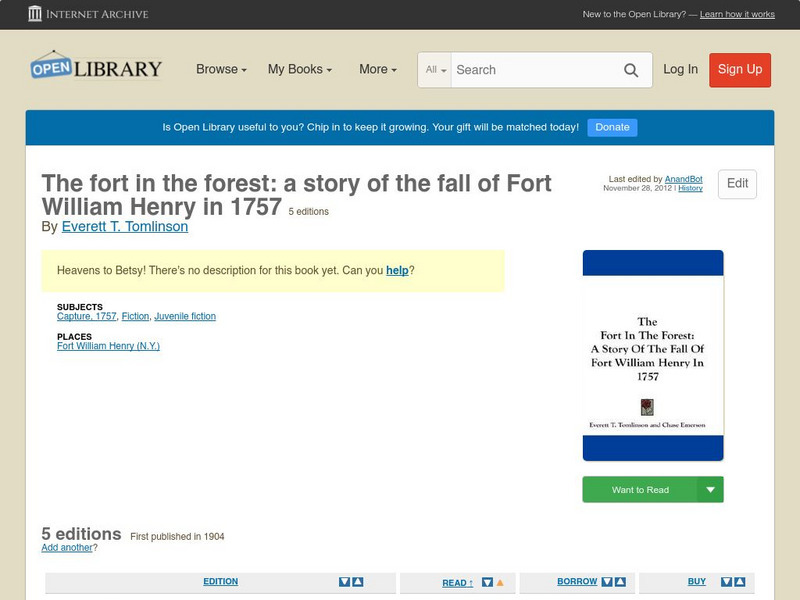 Open Library: The Fort in the Forest eBook Open Library: The Fort in the Forest eBook