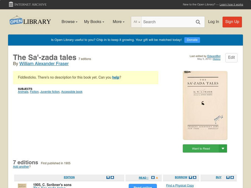 Open Library: The Sa' Zada Tales eBook