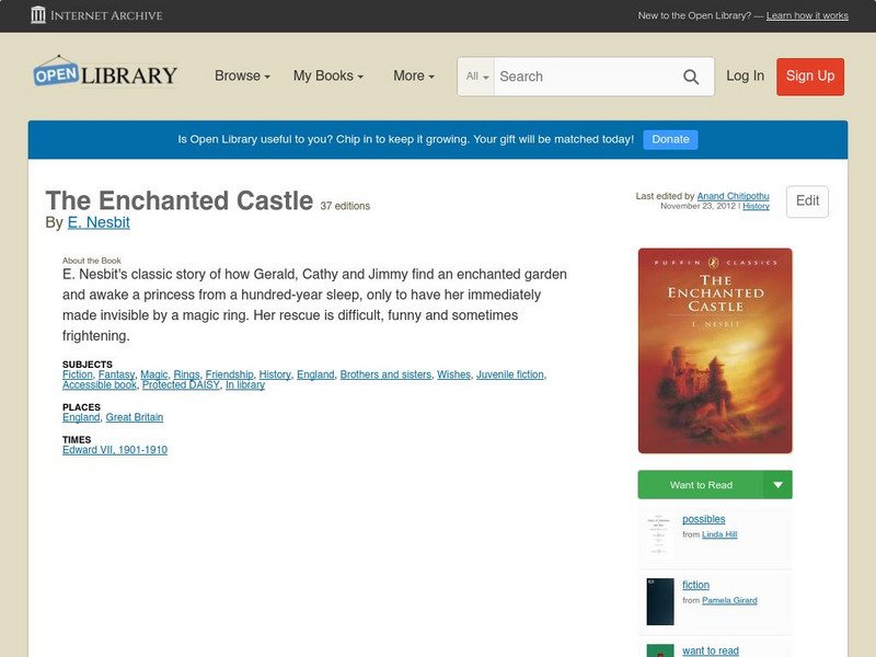 Open Library: The Enchanted Castle eBook Open Library: The Enchanted Castle eBook