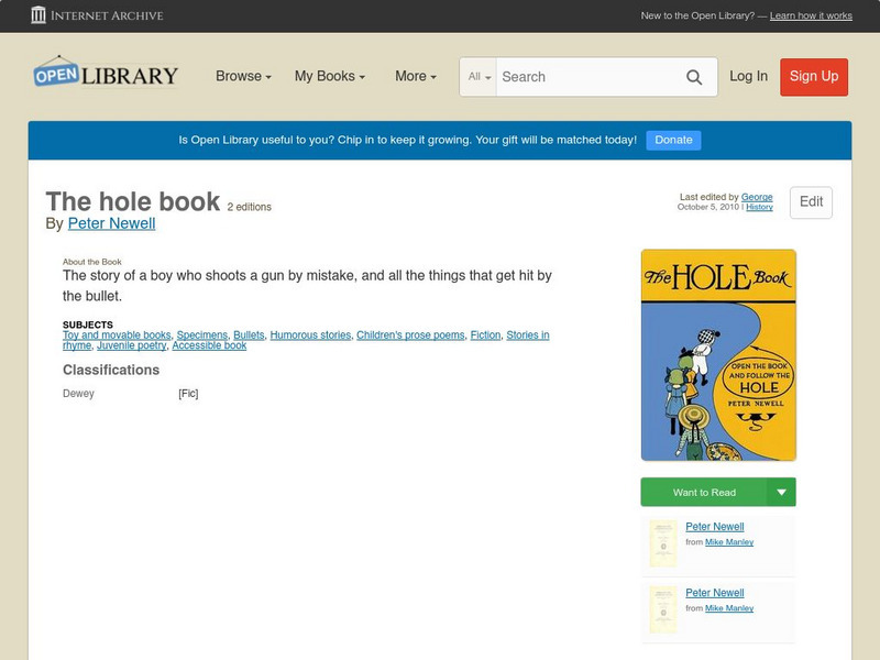 Open Library: The Hole Book eBook Open Library: The Hole Book eBook