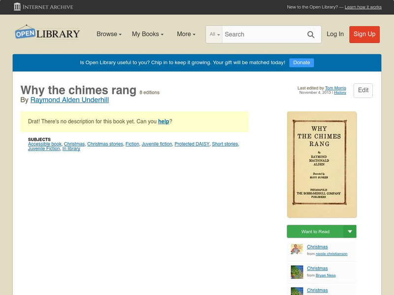 Open Library: Why the Chimes Rang eBook