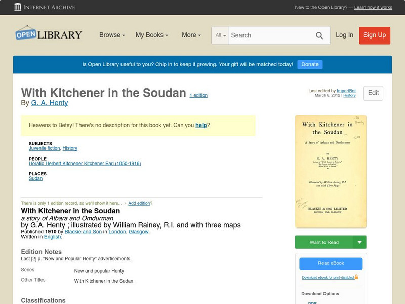 Open Library: With Kitchener in the Soudan eBook Open Library: With Kitchener in the Soudan eBook