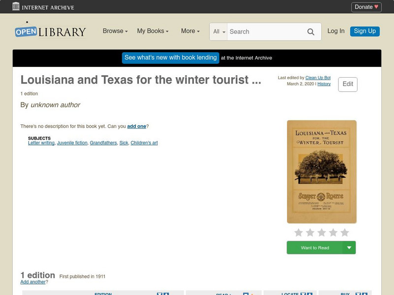 Open Library: Louisiana and Texas for the Winter Tourist eBook