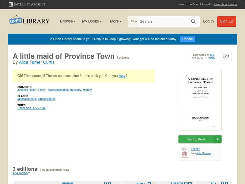 Open Library: A Little Maid of Province Town eBook Open Library: A Little Maid of Province Town eBook