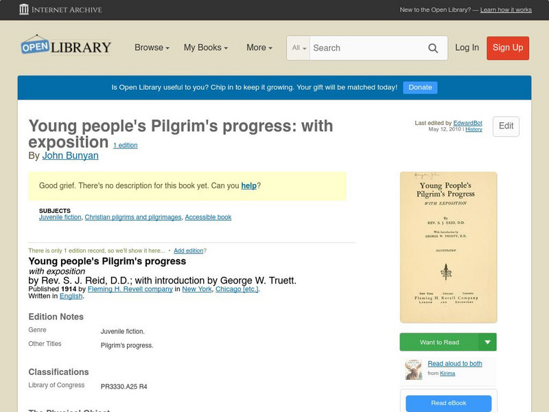 Open Library: Young People's Pilgrim's Progress: With Exposition eBook Open Library: Young People's Pilgrim's Progress: With Exposition eBook