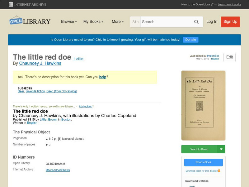 Open Library: The Little Red Doe eBook Open Library: The Little Red Doe eBook