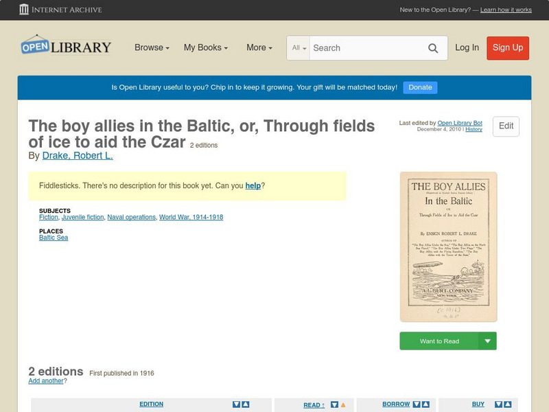 Open Library: The Boy Allies in the Baltic eBook Open Library: The Boy Allies in the Baltic eBook