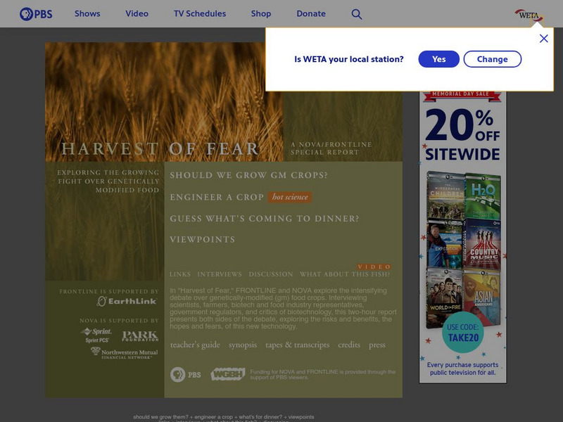Frontline and Nova: Harvest of Fear Website Frontline and Nova: Harvest of Fear Website