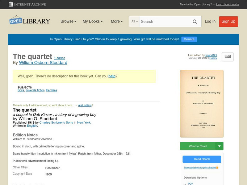 Open Library: The Quartet eBook Open Library: The Quartet eBook