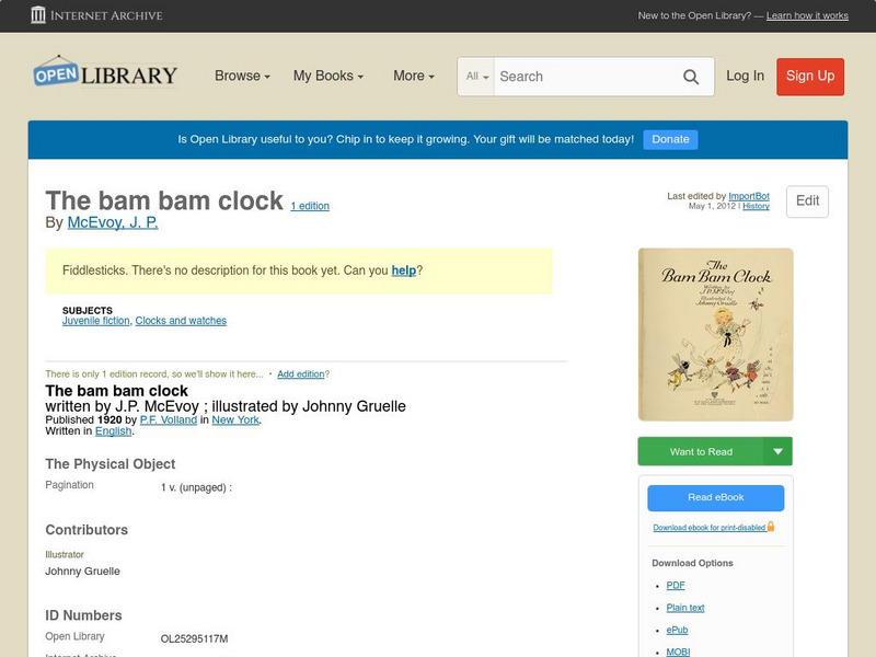 Open Library: The Bam Bam Clock eBook Open Library: The Bam Bam Clock eBook