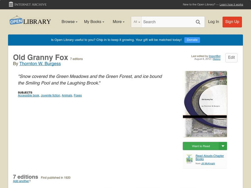 Open Library: Old Granny Fox eBook Open Library: Old Granny Fox eBook