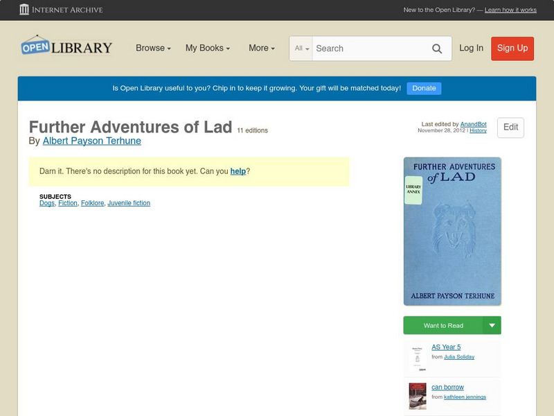 Open Library: Further Adventures of Lad eBook Open Library: Further Adventures of Lad eBook