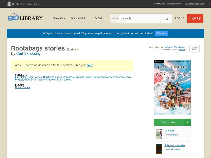 Open Library: Rootabaga Stories eBook Open Library: Rootabaga Stories eBook