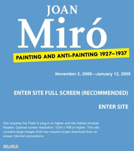 Mo Ma: Joan Miro: Painting and Anti Painting 1927 1937 Interactive Mo Ma: Joan Miro: Painting and Anti Painting 1927 1937 Interactive