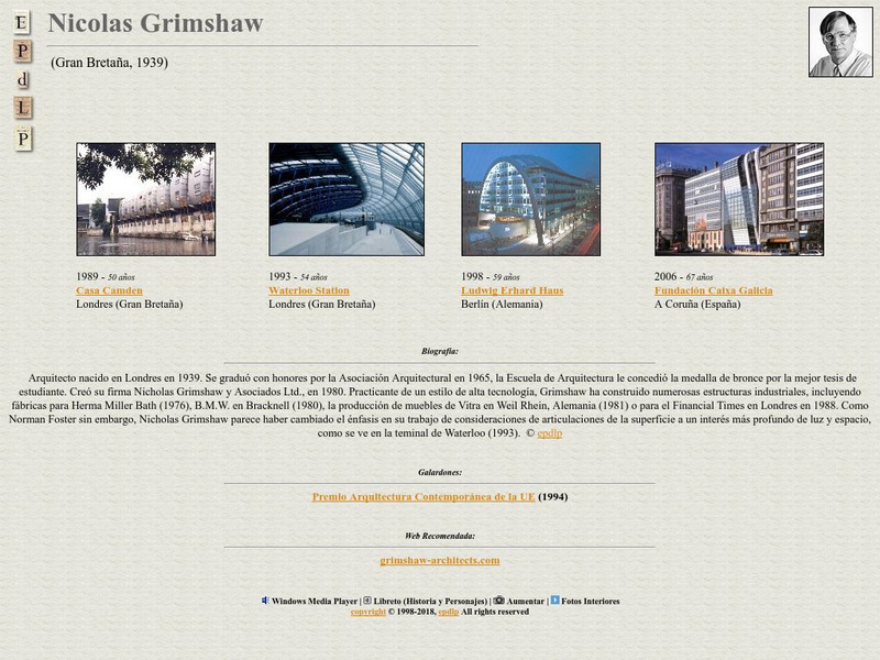 E Pd Lp: Nicolas Grimshaw Handout E Pd Lp: Nicolas Grimshaw Handout
