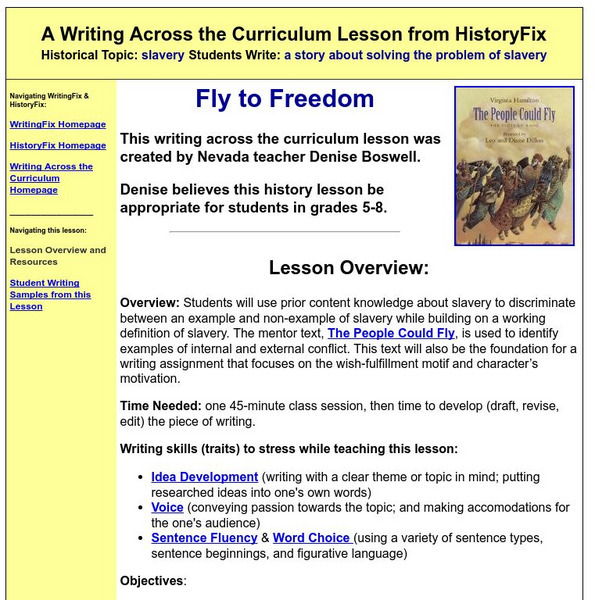 Writing Fix: Fly to Freedom Lesson Plan Writing Fix: Fly to Freedom Lesson Plan