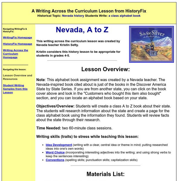 Writing Fix: States, a to Z Lesson Plan Writing Fix: States, a to Z Lesson Plan