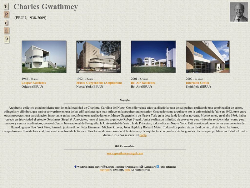 E Pd Lp: Charles Gwathmey Handout E Pd Lp: Charles Gwathmey Handout