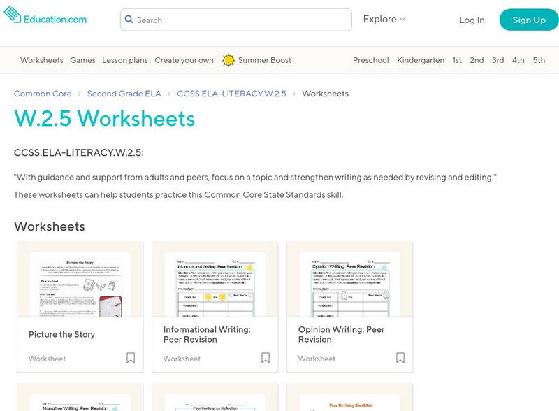 Education.com: W.2.5 Worksheets Activity Education.com: W.2.5 Worksheets Activity