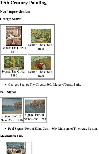 Boston College: Examples of Neo Impressionist Paintings Graphic Boston College: Examples of Neo Impressionist Paintings Graphic