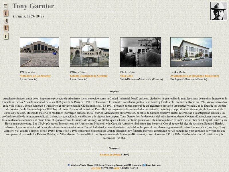 E Pd Lp: Tony Garnier Handout E Pd Lp: Tony Garnier Handout
