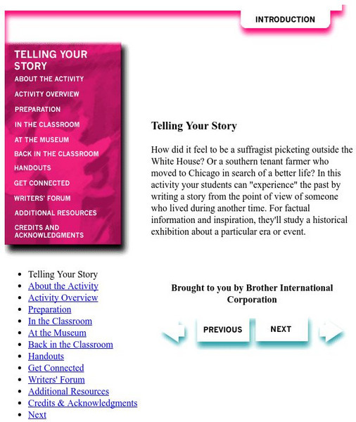Smithsonian Education: Telling Your Story Lesson Plan Smithsonian Education: Telling Your Story Lesson Plan