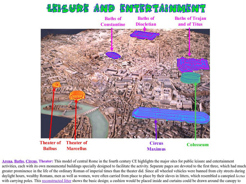 V Roma Project: Leisure and Entertainment in Ancient Rome Handout V Roma Project: Leisure and Entertainment in Ancient Rome Handout
