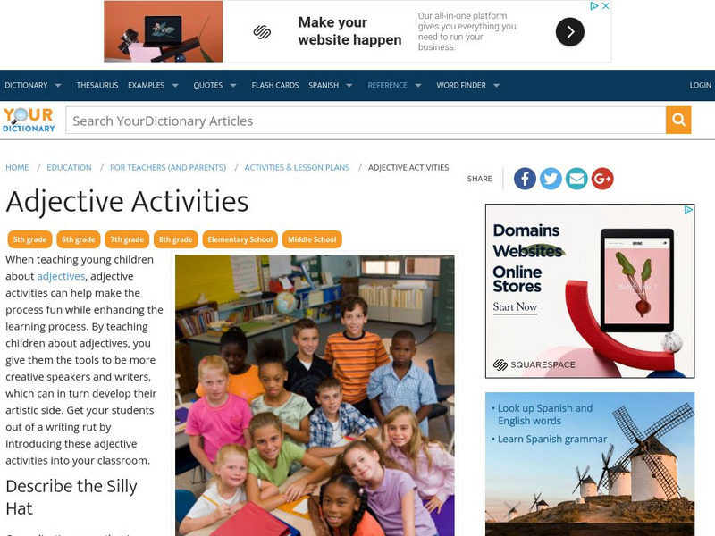 Your Dictionary: Adjective Activities Article Your Dictionary: Adjective Activities Article