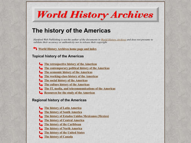 World History Archives: History of the Americas Article