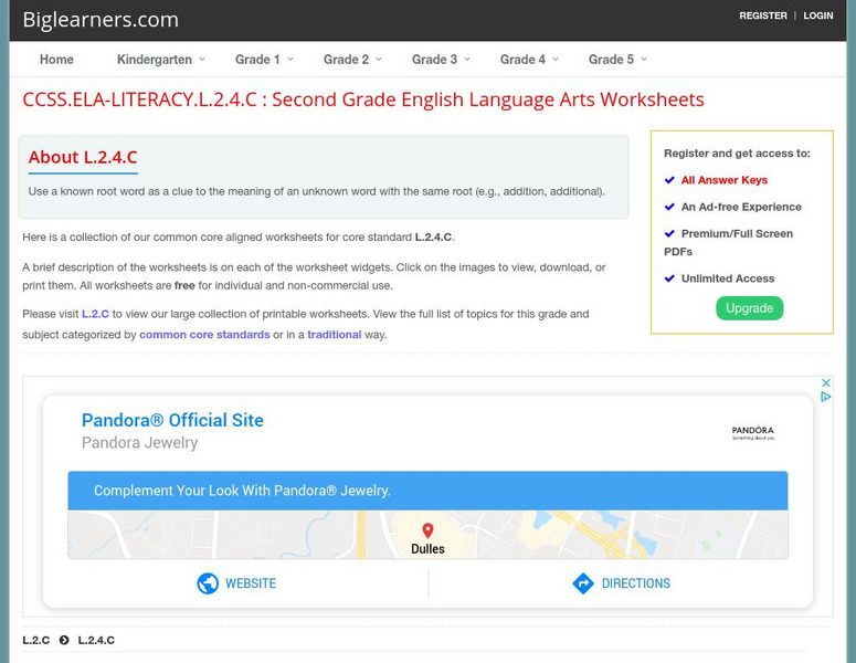Biglearners.com: ccss.ela literacy.l.2.4.c : Second Grade English Language Arts Activity Biglearners.com: ccss.ela literacy.l.2.4.c : Second Grade English Language Arts Activity