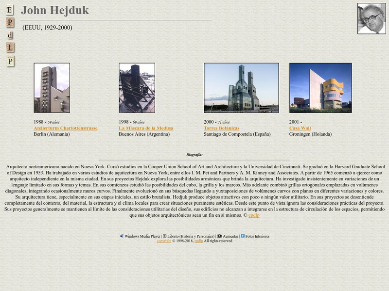 E Pd Lp: John Hejduk Handout