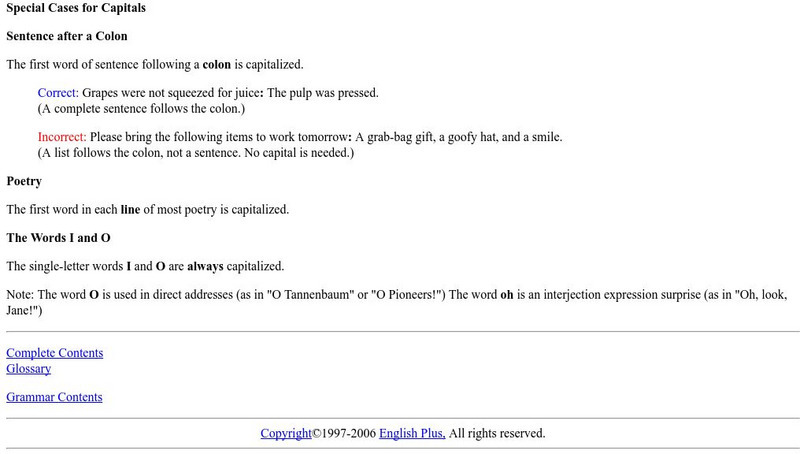 Proper Nouns: Capitalization Handout Proper Nouns: Capitalization Handout
