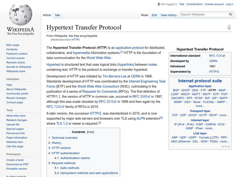 Wikipedia: Http Handout Wikipedia: Http Handout