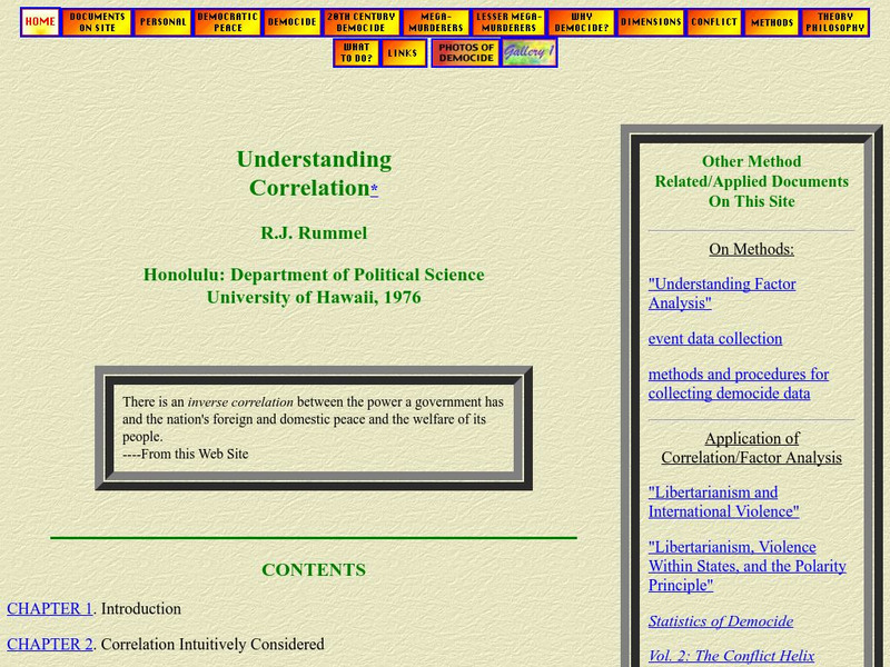 University of Hawaii: Understanding Correlation Graphic University of Hawaii: Understanding Correlation Graphic