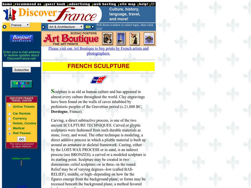 Discover France: The Art of Sculpture in France Website Discover France: The Art of Sculpture in France Website