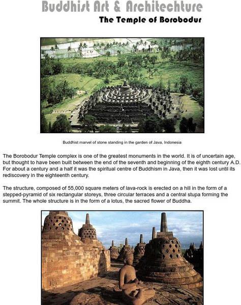 Buddah Net: Borobodur Temple Article